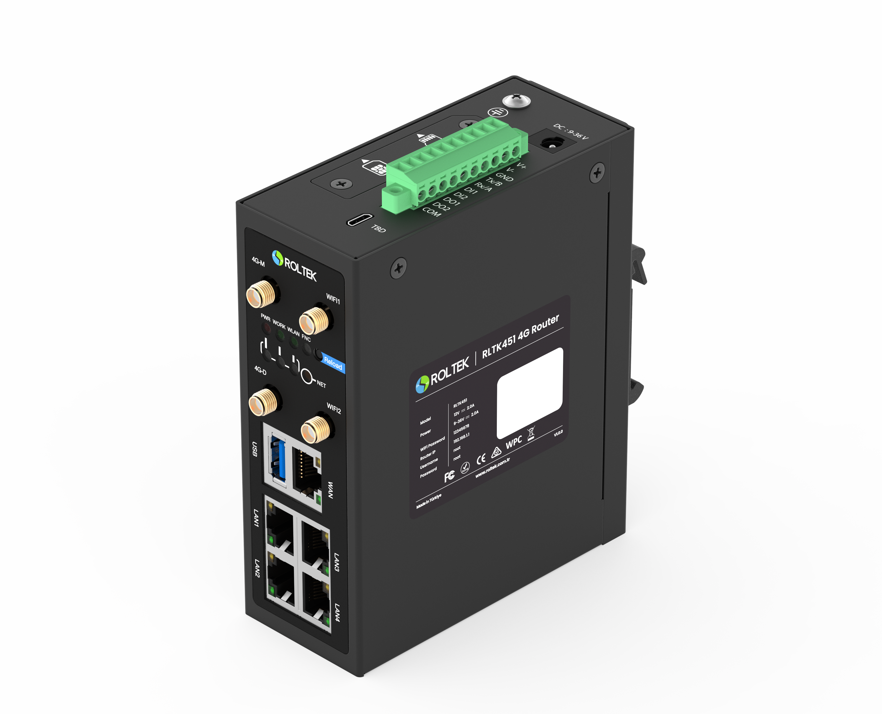 RLTK451 5-Port 4G Industrial Router
